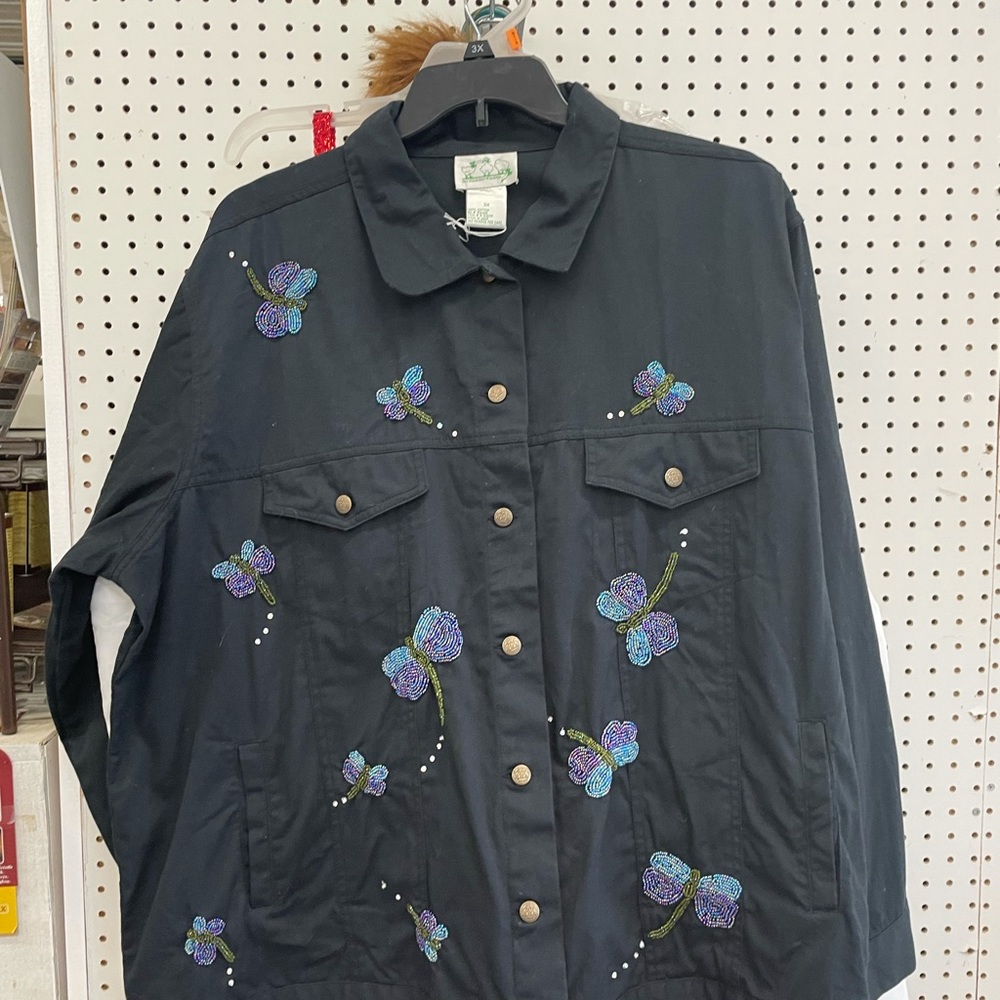 Embroiled Butterfly Jacket Plus Size 3X